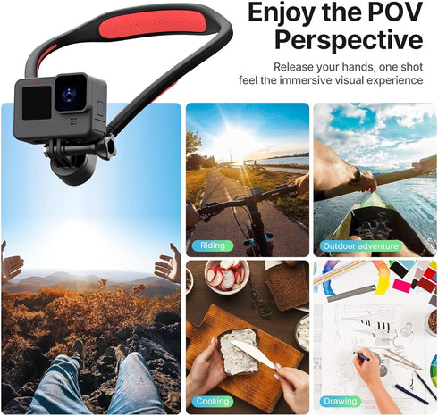 Magnetic Neck Holder Mount for GoPro - ULANZI Go Quick II POV Necklace Mount for GoPro Hero Series