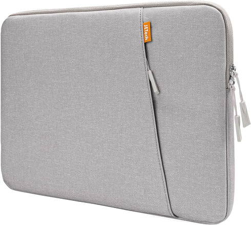 JETech Laptop Sleeve for 13.3-Inch MacBook Air/Pro, Waterproof Shock Resistant Bag with Accessory Pocket (Light Grey)