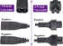 AAOTOKK (2 Pack) 320 C8 C5 Cable,7.5A 125V 8 3Pole etc(33Cm/1ft)(C5 C8) IEC to AC Adapter Figure Male to Mickey Mouse