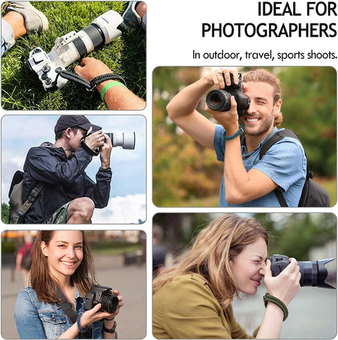 16-Inch AQAREA Quick Release Camera Wrist Strap - Hand Strap for DSLR & Mirrorless Cameras (Blue)
