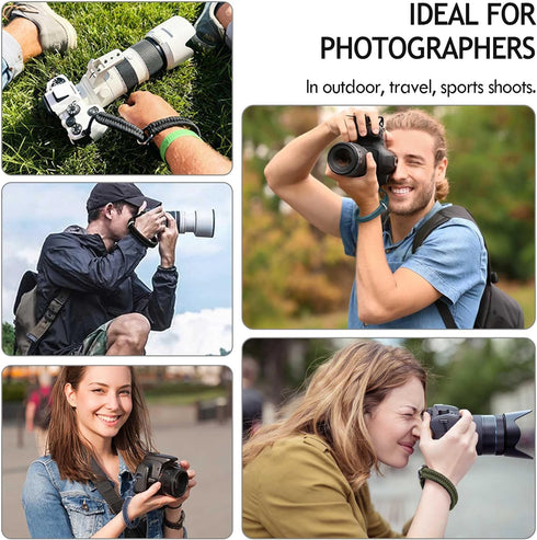 AQAREA Quick Release Wrist Strap for DSLR and Mirrorless Cameras - Green