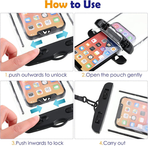 40 Pack Universal Waterproof Phone Pouch Multicolor Dry Bag with Phone Lanyard, Waterproof Phone Holder for Outdoor