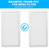 360mm 120mm 2 4.72inch 2-Pack x PC Fan Dust Mesh Filter PVC Computer PC Case Dust Proof Filter Cover Magnetic White