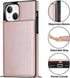 Vofolen Wallet Case for iPhone 15 with Card Holder, Crossbody Lanyard Wrist Strap, Heavy Duty Protective