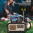 VBESTLIFE MP3 Retro Bluetooth Speaker, Vintage FM AM SW Radio with Old Fashioned Classic Style, Support Solar Charging