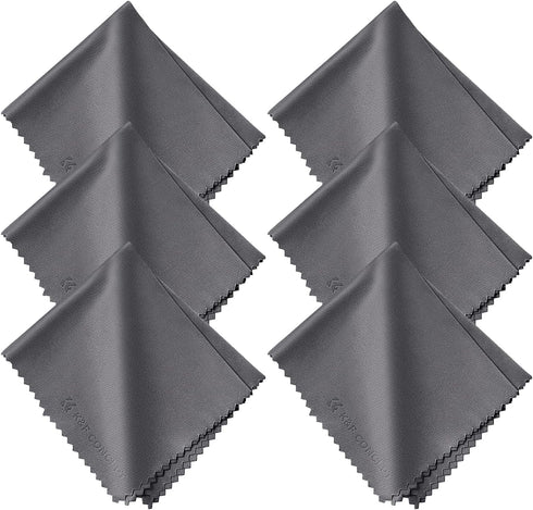 K&F CONCEPT 6 Pack Microfiber Cleaning Cloth15x18cm, Washable Reusable Lens Cleaning Cloth