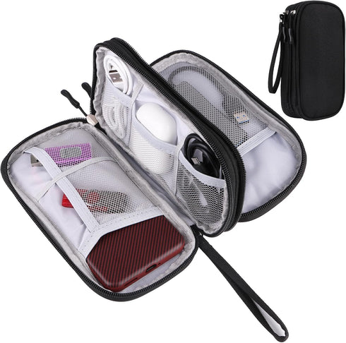 Travel Cable Organizer, Electronics Accessories Bag for Charger, Phone, Memory Card, Universal Organizer Gadget Bag -