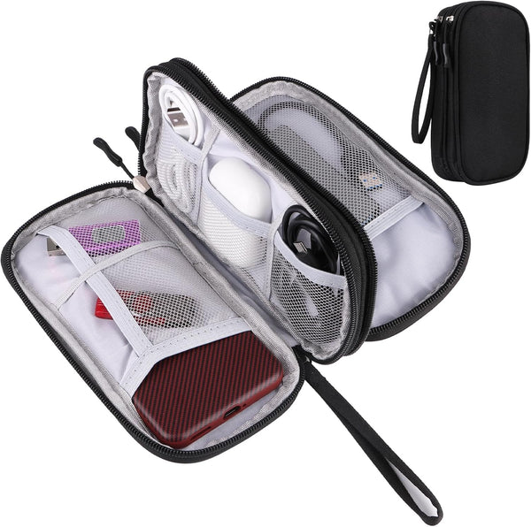 Travel Cable Organizer, Electronics Accessories Bag for Charger, Phone, Memory Card, Universal Organizer Gadget Bag -