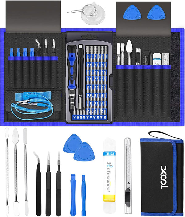 XOOL 82 in 1 Magnetic Precision Screwdriver Set, Flexible Shaft & Extension Rod, Compatible with PC, Laptop, iPhone,