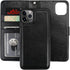 Bocasal Wallet Case for iPhone 11 Pro Max, Black, with Card Holder, PU Leather, Magnetic Detachable Kickstand,