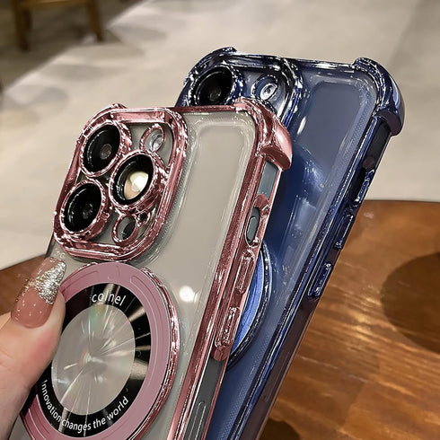 iPhone 14 Pro Max Case with Kickstand, Magnetic Ring Stand, Shockproof Military Grade Protection, Luxury Slim - Pink