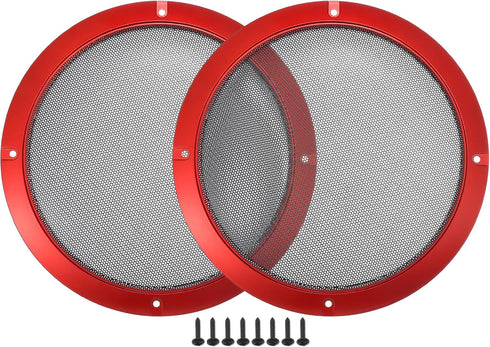 ACROPIX Universal 8" Car Speaker Grills Cover, Round Mesh Protector Case with Mounting Screws - Pack of 2