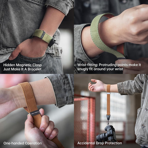 PGYTECH Camera Wrist Strap for Photographers, Adjustable Quick Release Hand Strap for Sony, Nikon, Canon