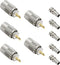 PL 259 Connectors, 5-Pack UHF Male Solder Connector Plug with Reducer, Teflon Material for RG59, RG8, RG8x
