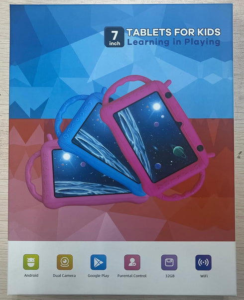 Kids Tablet 7 inch Android 12 for Kids 3-12, Toddler Tablet with WiFi, Bluetooth, and Parental Control