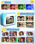 Instant Print Kids Camera, Ink Free Printing Dinosaur Camera for Ages 3-12, Christmas Gifts, Blue