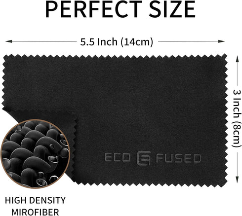 50 Pack (5.5 3 inches) Eco-Fused Microfiber Cleaning Cloths - - x for Cleaning Glasses, Spectacles, Camera Lenses