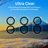 Dengduoduo 3 Pack 17, 9H Camera Lens Protector for iPhone Tempered Glass, Ultra HD, Hardness, Anti-Scratch, Case