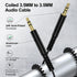 3.5mm 3.5mm 6FT, 3.5 mm Coiled to Audio Cable Retractable Male to Male Aux Cord Car Stereo Audio Jack Adapter Dongle