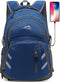 ProEtrade Extra Large Backpack for College, Fits Laptop Up to 17 inch, USB Charging Port, Anti-theft, Blue