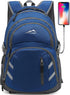 ProEtrade Extra Large Backpack for College, Fits Laptop Up to 17 inch, USB Charging Port, Anti-theft, Blue