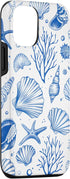 iPhone 14 Case, Sea Shell & Blue Seashell, Coastal Summer, Starfish, Women