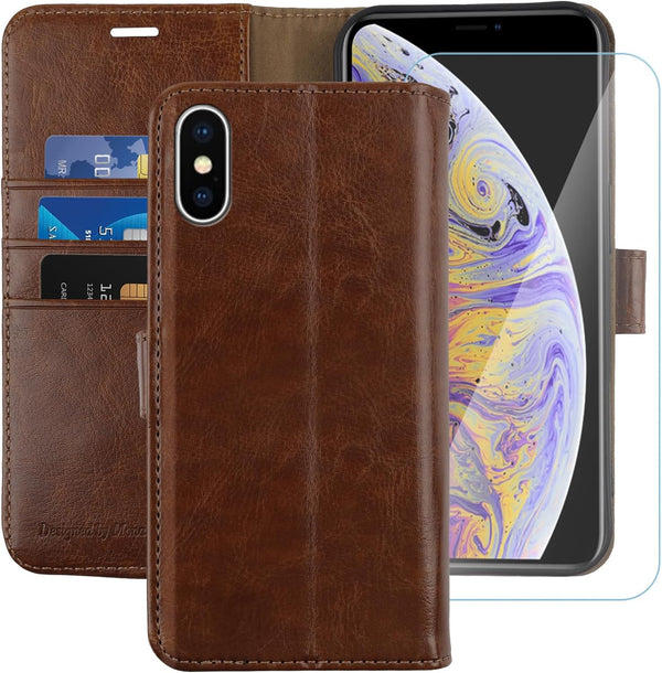 MONASAY Wallet Case for iPhone Xs MAX, 6.5-inch, Flip Folio Leather Cover with Credit Card Holder