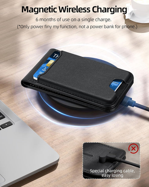 Magsafe Wallet for iPhone 16/15/14/13/12 Series, Strongest Magnetic Wallet with Adjustable Stand, 6 Cards Holder, Vegan