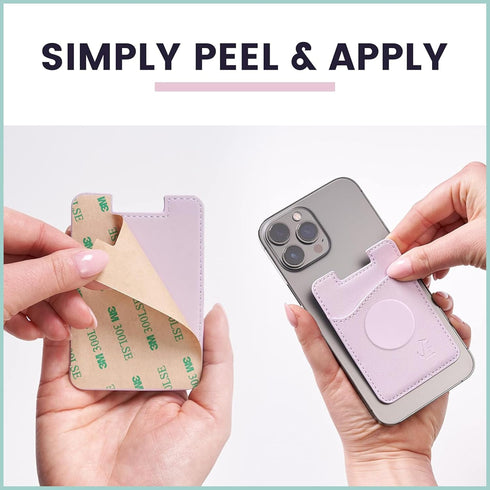 Wallaroo Wallets Premium Leather Phone Card Holder with Stand, Non-Slip Interior Strong Adhesive Grip