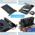 Quad NVMe PCIe Adapter, RIITOP 4 Ports M.2 NVMe SSD to PCI-e 4.0/3.0 x16 Card with Fan Support