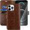 MONASAY Wallet Case for iPhone 12 Pro/iPhone 12 5G, Flip Folio Leather Cover with Credit Card Holder