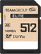 TEAMGROUP Elite 512GB UHS-I U3 V30 UHD Memory Card, Read Speed up to 100MB/s, Compatible with Canon Sony Nikon