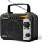 LEOTEC AM FM Radio with Bluetooth - Portable Vintage Transistor Radio, Rechargeable Battery/4 AA Cell Battery