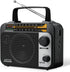 LEOTEC AM FM Radio with Bluetooth - Portable Vintage Transistor Radio, Rechargeable Battery/4 AA Cell Battery