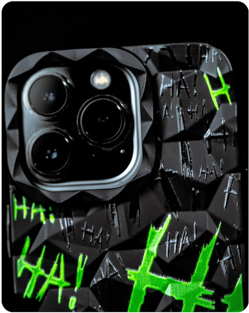 SIMPLYMDRN Jok3ster Case for iPhone 13 Pro, Glossy Shockproof Protective Shattered Series for Men, 6.1 Inch, Black