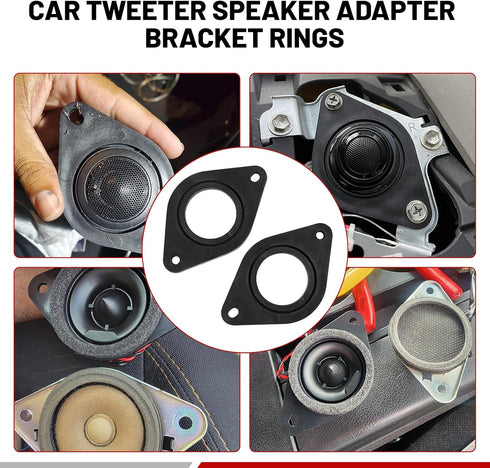 RED WOLF Tweeter Speaker Adapter Spacer Rings 1.5 Inch Cutout for Toyota Tacoma 4Runner 2005-2023, Subaru WRX