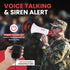 Pyle Megaphone Speaker PA Bullhorn with Built-in Siren - Adjustable Volume Control & 1200 Yard Range for Coaches & Fans