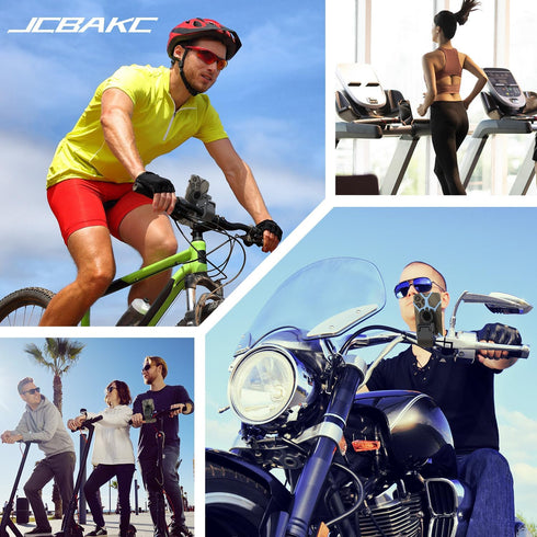 Bike Phone Holder Socket Mount for Treadmill Handlebar, Motorcycles, Scooters, Compatible with Phones 3.7" to 7"