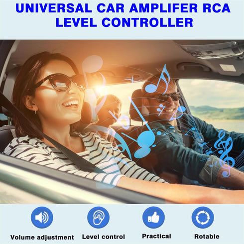 Groovely Universal RCA Remote Amplifier Level Controller with Bass Control Knob and Sub Amp Volume Control Cable