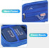 BOVKE Carrying Case for JBL Go 4 Portable Bluetooth Wireless Speaker, Extra Mesh Pocket for Accessories (Blue)