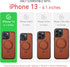 CHEEWADA 13 6.1", for iPhone Case with Stand Compatible with Magsafe Slim PU Leather & Durable TPU Drop Proof Magnetic