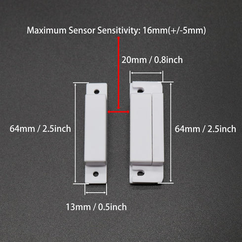 Magnetic Reed Switch NC Surface Mount Wired Door Window Contact Sensor with Cover for Home Security and Burglar Alarm Systems MC-31 5pcs by VictorsHome