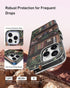 DEENAKIN 16 for iPhone Pro Max Wallet Case with Card Holder + Cash Clip, RFID-Blocking, Military-Grade Protection