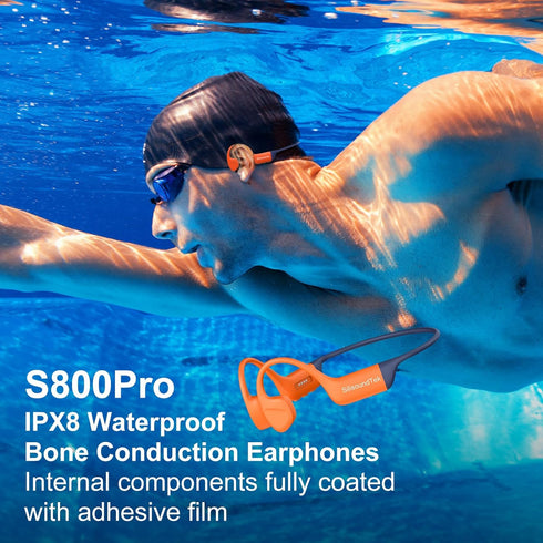 Generic Swimming-IPX8 Swimming 5.4 32GB MP3 Bone Conduction Headphones Waterproof Open-Ear Headphones,Bone Conduction