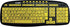 EZSee by DC Large Print Computer Keyboard USB Wired (Yellow Keys, Black Jumbo Print Letters) for Visually Impaired