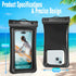 NEPHI IP68 Waterproof Phone Pouch 2 Pack, Adjustable Neck Lanyard Floating Case for iPhone, Black Phone Dry Bags for