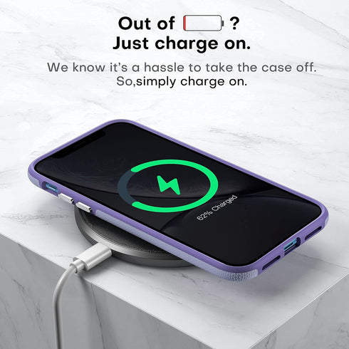 CellEver Heavy-Duty Case for iPhone 11, Dual Layer Military Grade Protection, Slim Shockproof Cover - Light Purple