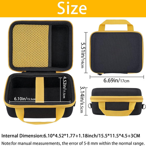 khanka Hard Travel Case for KODAK Mini Shot 3 ERA/Mini Shot 3 Retro, Case Only (Yellow)
