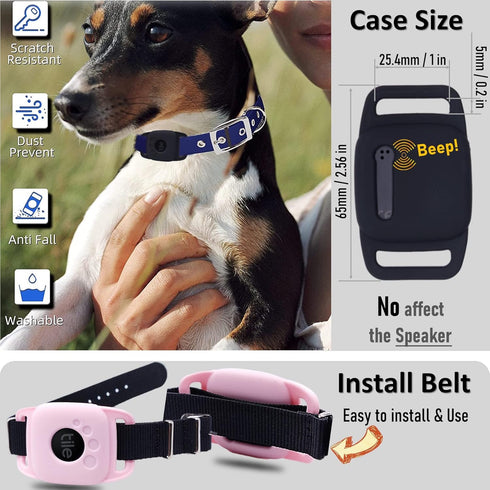 Silicone Case for Tile Mate 2022 for Dog,Cover Accessories for Tracker Anti-Scratch,Sturdy Secure Lightweight Holder Protect Finder tag for Dog Collar,pets,cat,Kids (Black,2packs)