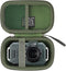 khanka Hard Travel Case for PENTAX WG-1000 Waterproof Digital Compact Camera - Case Only - Green